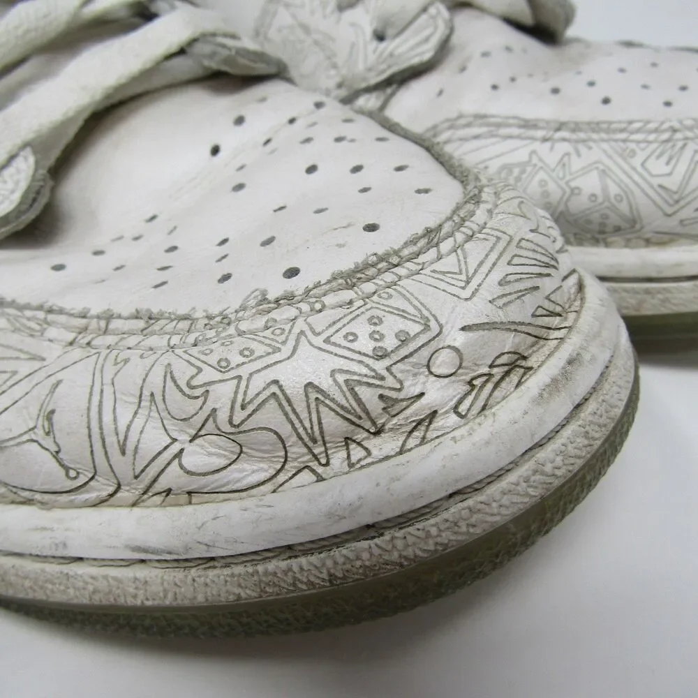 Nike Air Jordan 1 Retro OG High Laser White Metallic Silver 705289-100 Size 12
